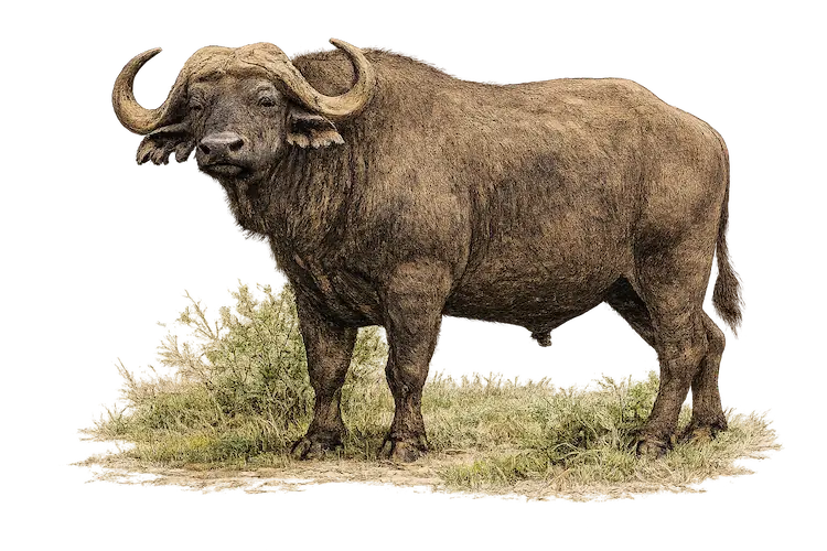 African Buffalo Sketch Kruger National Park Mammals