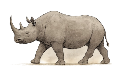 Male and female impala sketch comparison