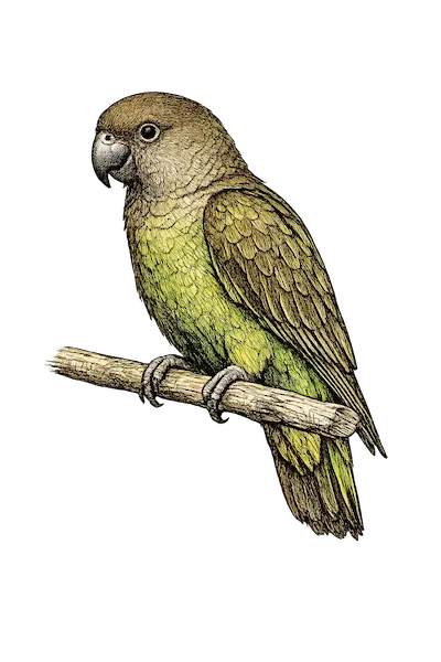 brown-headed parrot sketch