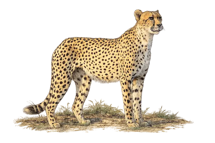 Cheetah Sketch kruger national park mammals