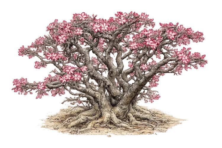 Impala Lily plant sketch