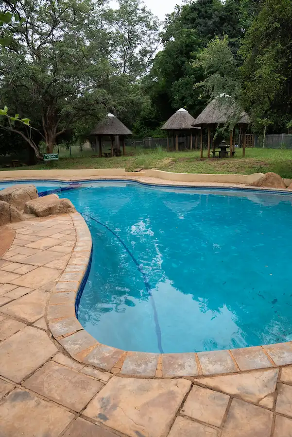 Punda Maria Rest Camp Swimming Pool view of summerhuts