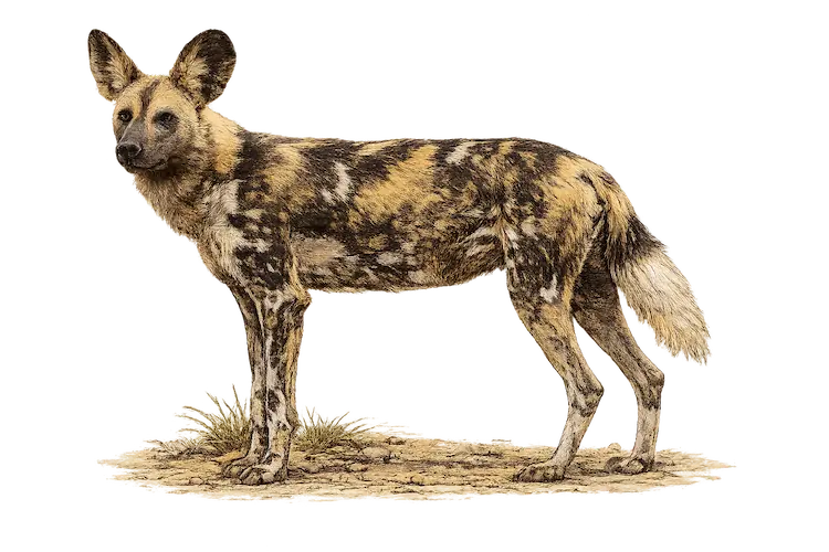 Male and female impala sketch comparison